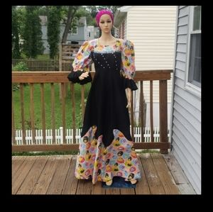 GORGIOUS WOMEN'S AFRICAN MULTI'PRINTS DRESS